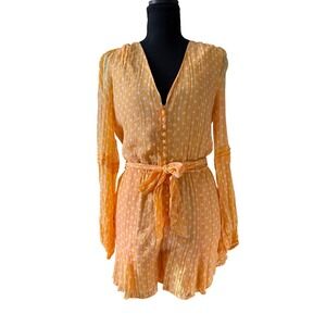 Jonathan Simkhai Women's Polka Dot Caroline Silk Romper Size XS Bohemian